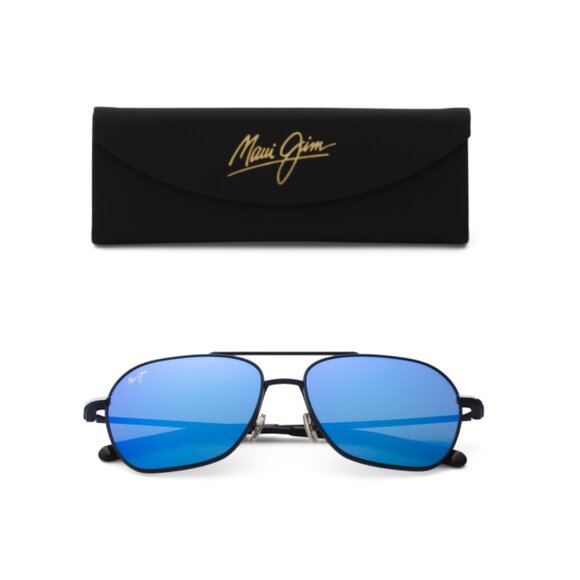 MAUI JIM Blue/silver 57mm Designer Sunglasses - Picture 1 of 2